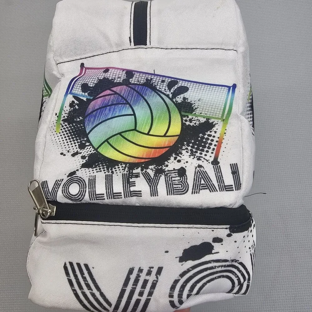 Girls Volleyball Zippered Duffle Bag Multicolor
